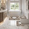 3PCS/SET Marble Pattern Bathroom Mat Soft Toilet Lid Cover Nordic-style Non-Slip Rug  Home Floor