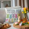 New Easter Pillowcase Cute Fun Rabbit Short Plush Linen Cushion Pillowcase