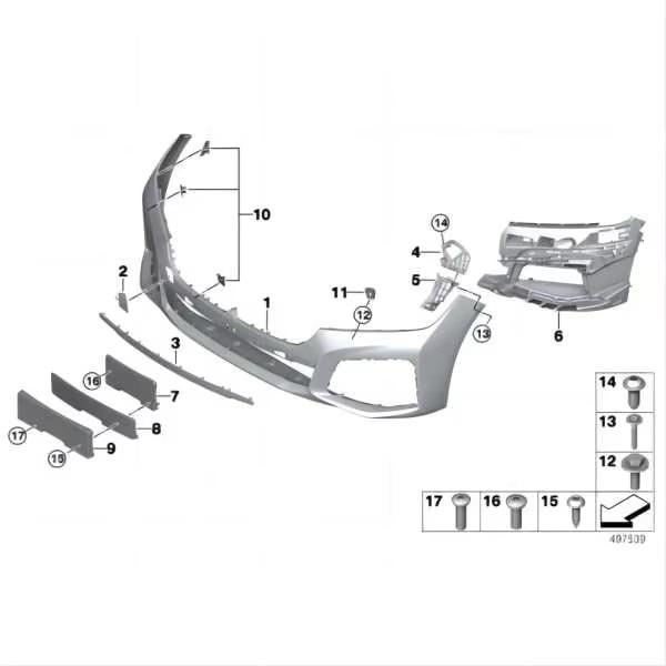 OEM Frontstoßstange für BMW 7er G12 LCI M 2019