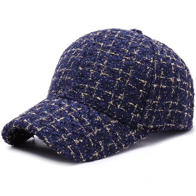 New Women's New Hats Women's Spring and Autumn Winter Plaid Baseball Cap Fashion Cap Autumn and Winter Warm Winter