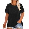 BITCED Women's Fashion Casual Solid Color Print Short Sleeve O-Neck Blouses & Shirts