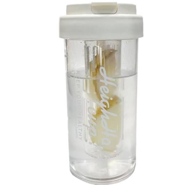 High-Temperature Resistant Summer Straw Cup - Stylish Plastic Tea and Water Separation Cup for Girls