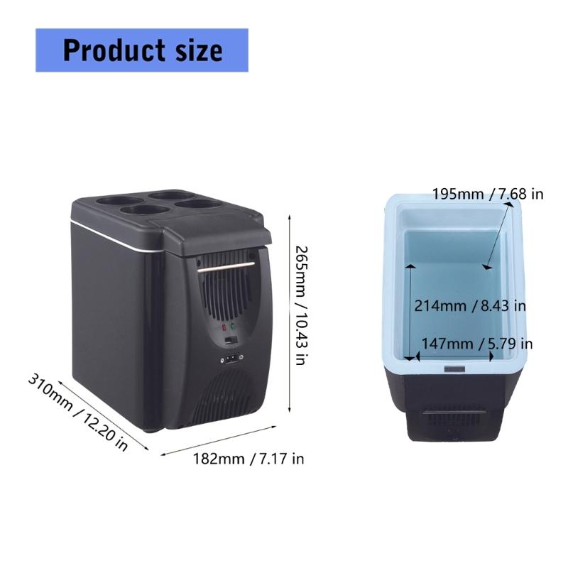 6L Travel Car Refrigerator Featuring Cooling And Heating Function Ideal For Camping And Road Trips