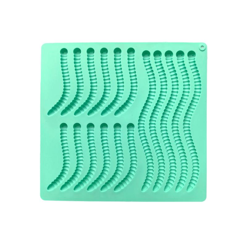 

1 шт. форма для мармеладных червячков из мягкого силикона, сделай сам, для шоколадных конфет, пудинга, печенья, лоток для льда зелёный