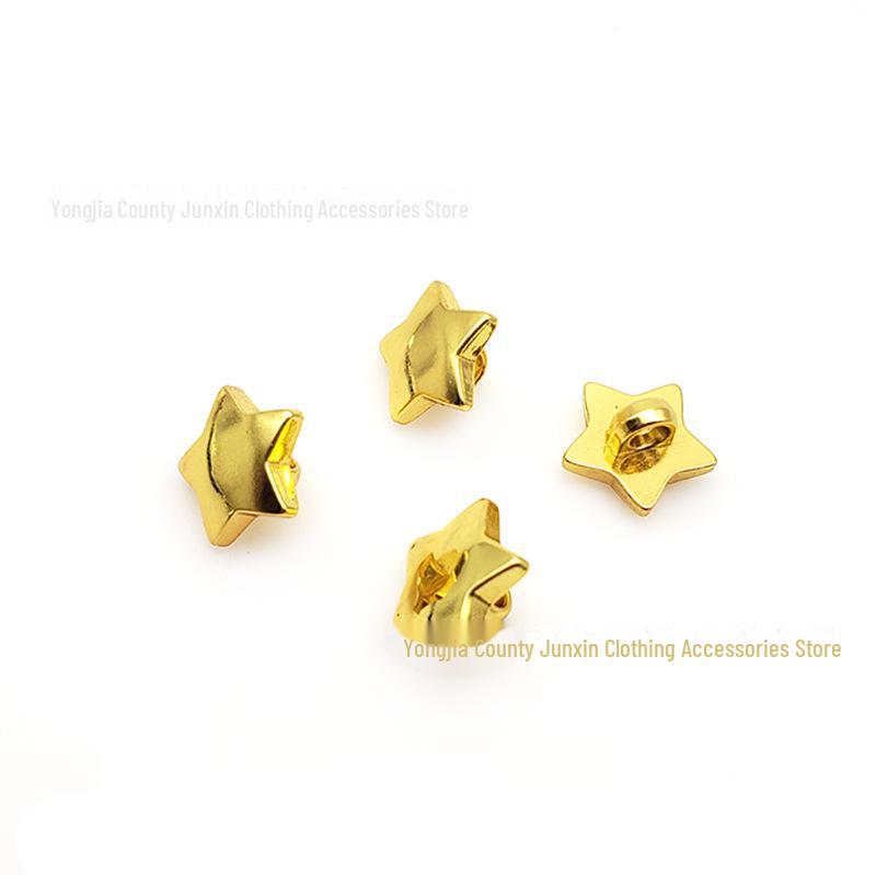 

Пластиковые пуговицы с пятиконечной звездой золотого цвета для детей