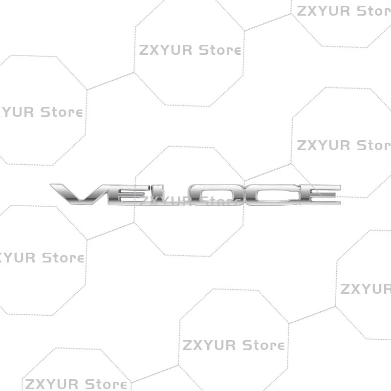 Metal VELOCE Q2 Q4 Emblem Car Sticker Letter Badge Decal Body Rear End Trunk Decor For Alfa Romeo 159 147 Junior Giulia Stelvio vmo895