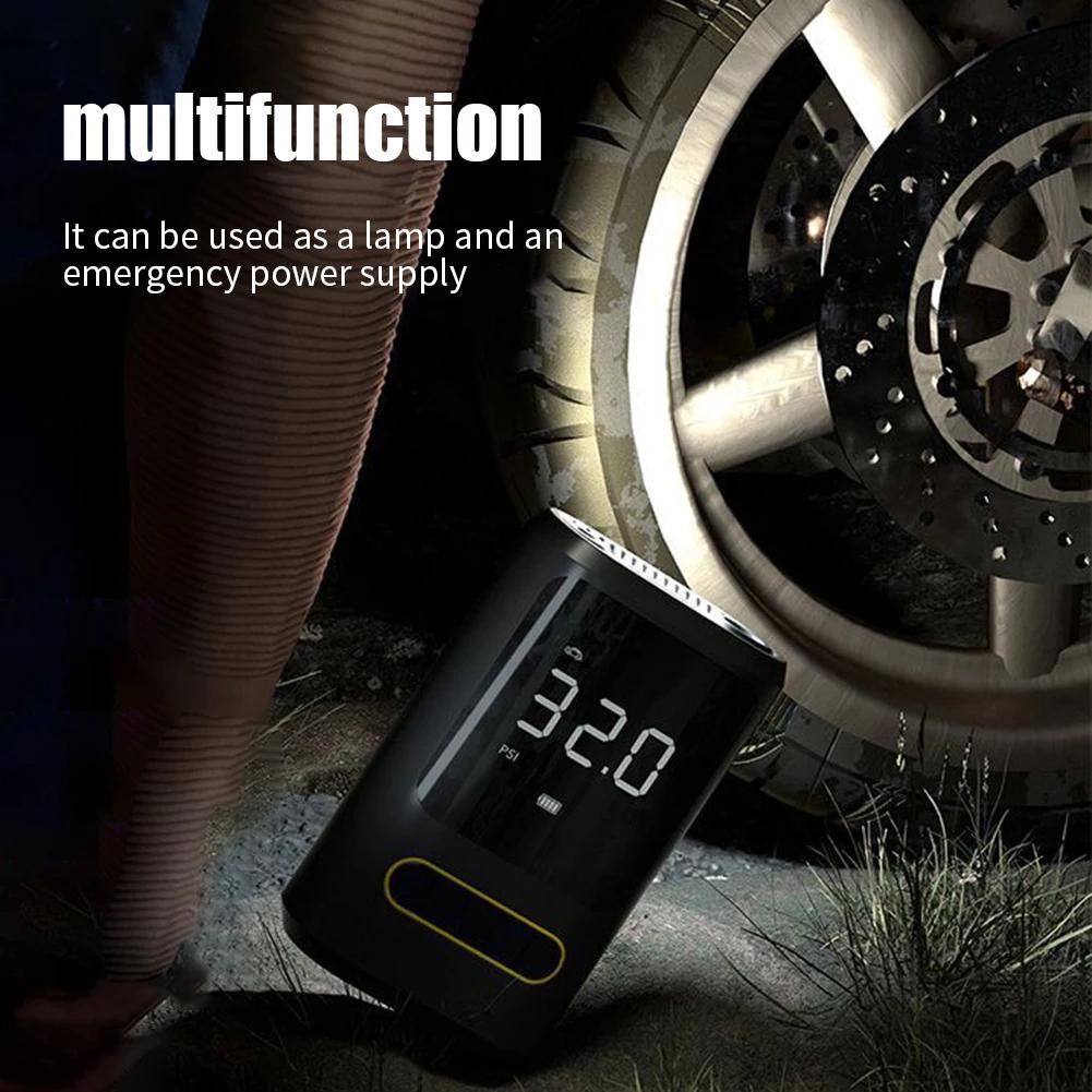 Wireless Air Pump Compressor Car Portable Electric Inflator Tire Pump Power bank LED Flashlight For Ball Bike Motorcycle Car