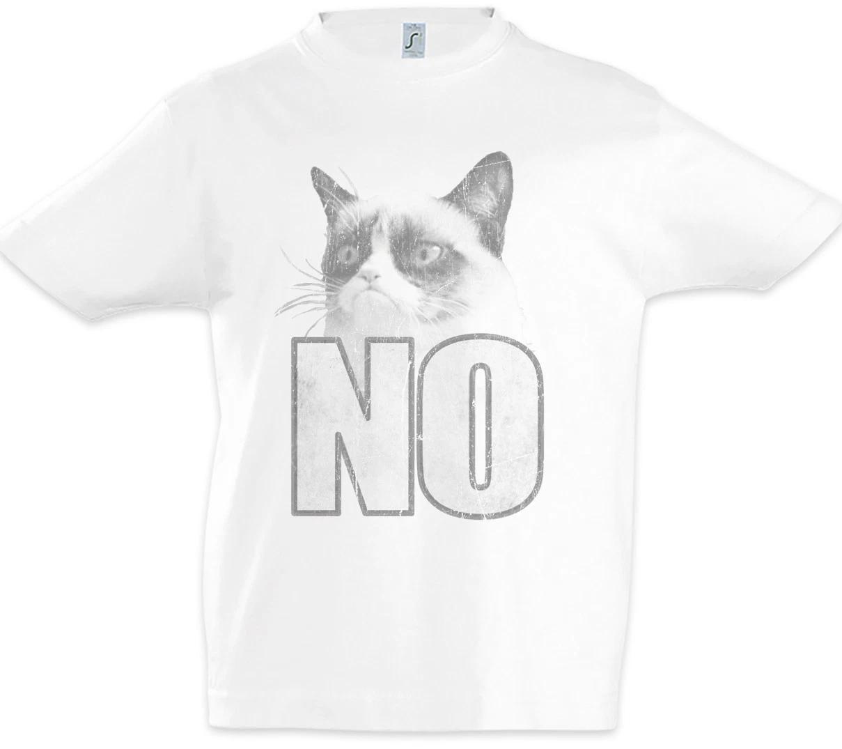 Grumpy No Boys kids boys T-Shirt Cat Cats Fun Geek Nerd Social Interaction Introverts 150