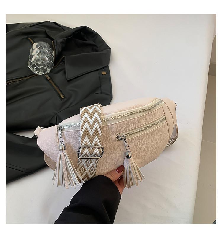 Stylish 2024 New Womens Slouchy Shoulder Bag In Black Beige Brown With Chic Tassel Design