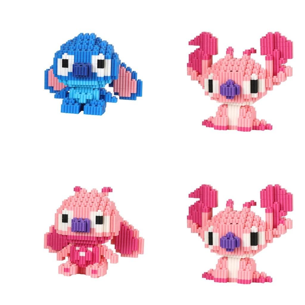 Disney-lilo Stitch Yapı Taşı Oyuncak Mini Figür Koleksiyonu Süs Çocuk Hediye Doğum Günü