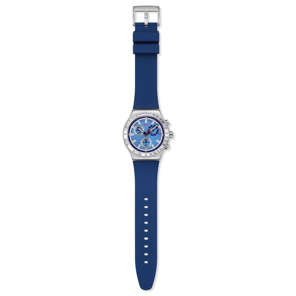 SWATCH Watch New Irony Chrono Sky Reflective YVS541 Unisex Adult Blue