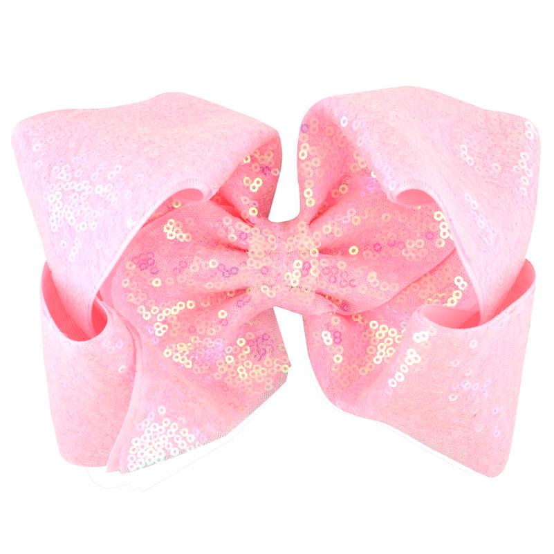 29Colors 8 inch Big Rainbow Large Hair Bow Sequins Ribbon Hairgrips With Alligator Clips Headwear Bowknot Girls Hair Accessories
