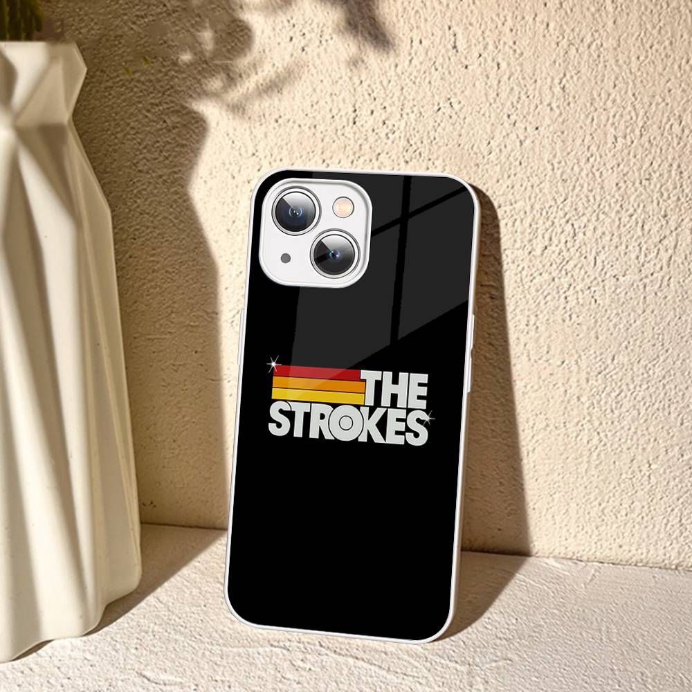 Rock Band The S-Strokes Tempered Glass For Iphone 14 13 12 11 Pro Mini XS MAX 14Plus X XS XR Cover