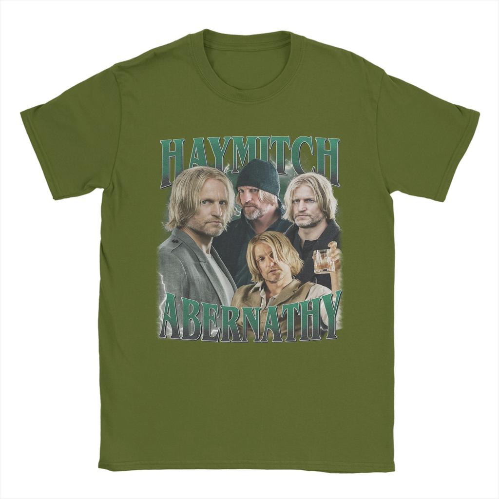 Haymitch Abernathy The Hunger Games T Shirts for Men Pure Cotton TShirts Round Collar Tee Shirt Clothing Birthday Present
