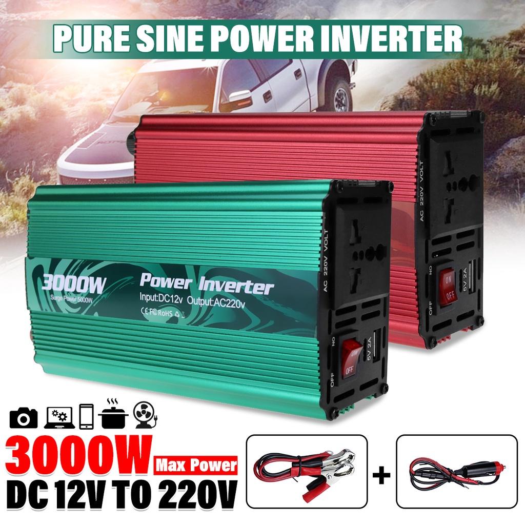 DC12VToAC220V Modified Sine Wave Inverter Voltage Transformer Power Converter Solar Adapter Universal Car Inverter 3000W