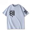 Mobile Suit Gundam 08MS Squad Ez-8 Logo Anime Joint Peripheral Short Sleeve T-Shirt Men's and Women's Clothes Summer