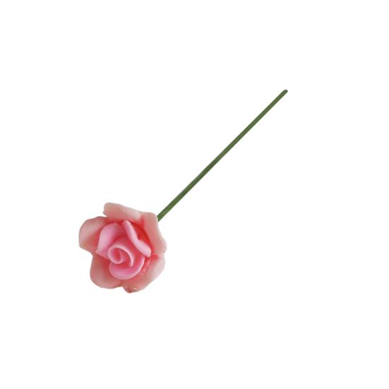 1:12 Flower Model Realistic Two-color Dollhouse Miniature Rose Flower for DIY Doll House Garden Decoration