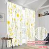 2pcs,2D plane printing Curtains Roller Blinds Yellow Blossoms Versatile Polyester (without rod) Festive Use for Bedroom, Living