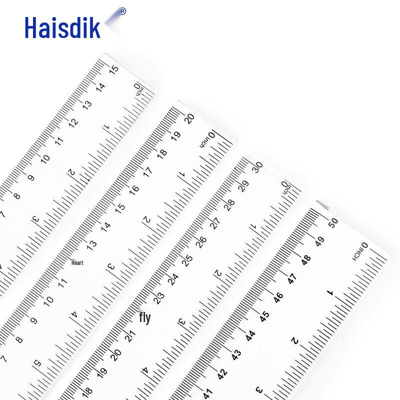 Haistick 4-Piece Stainless Steel Straight Ruler Set