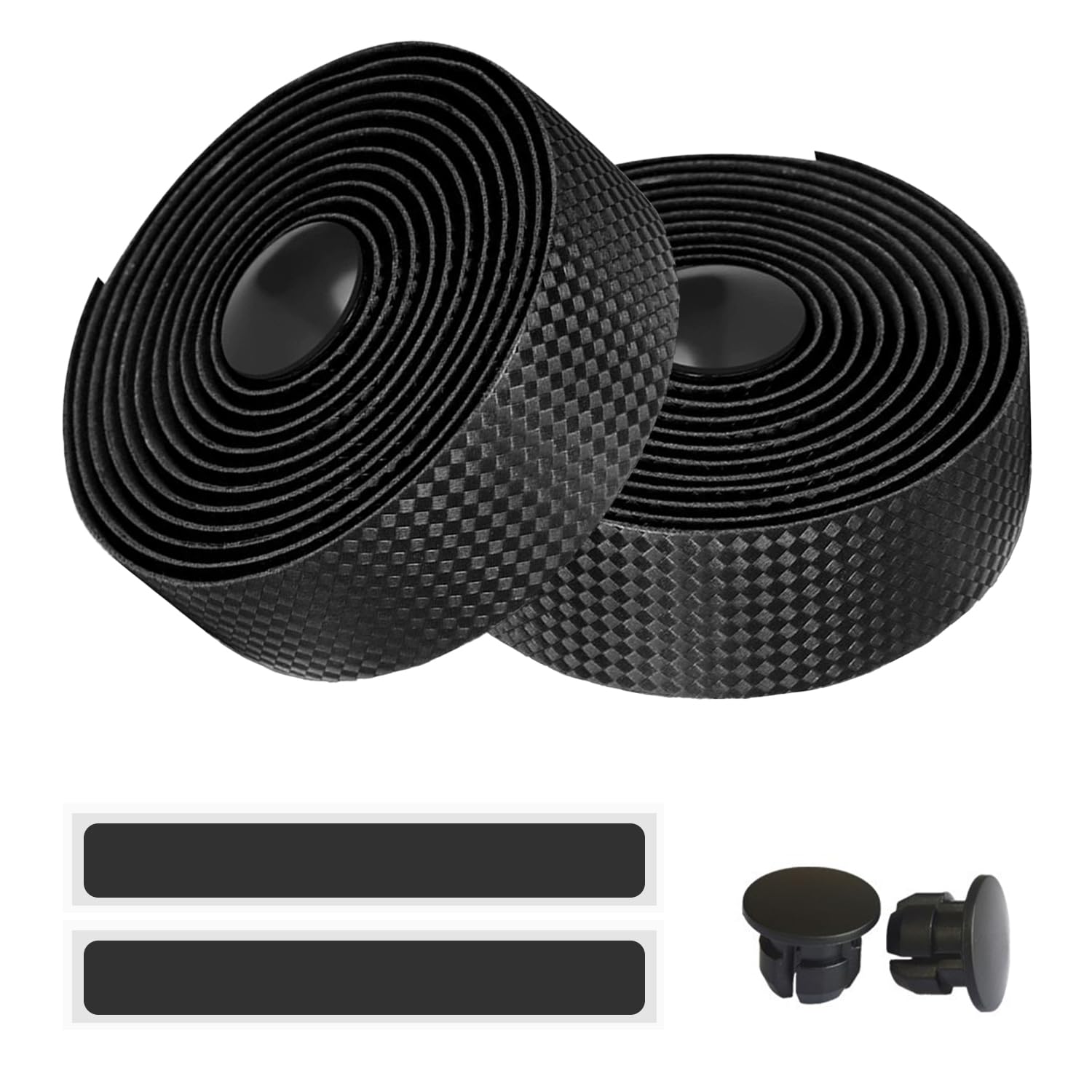 Grip Tape, Bar Tape, Black, 2 Pieces, Grip End for grip tape