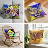 Game SSplatoon Cushion Cover Short Plush Pillowcase for Bed Sofa Carwashable