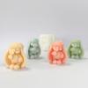 Handgefertigte Silikonform 3D-Kaninchen Kerzenformen Gießformen Backformen Bastelbedarf für Kuchen Fondant Dekorationen