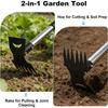 Weeding Tools, 58in Weed Remover Tool Gardening Tools, 2 In 1 Manual Garden Hoe with Long Handle, Heavy Duty Stainless Steel for Garden Digging Lawn