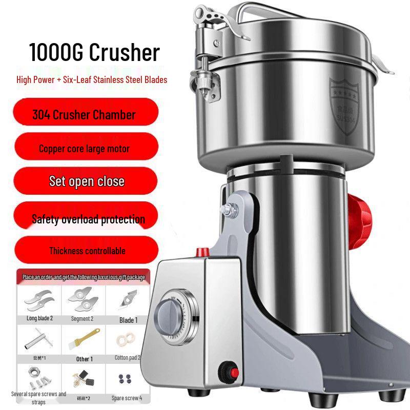 Multi-Functional Spice and Grain Grinder Machine - Fine Powder Grinding 430 Stainless Steel