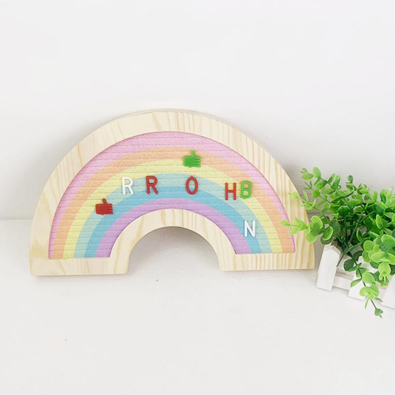 Rainbow Felt Letter Board Montessori Language Toys Spelling Words Baby Early Education Toys Home Message Board Gift For Children