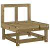Mid Section Sofa with Cushions Pressure Treated Pine Wood