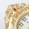 European-style Living Room Decoration Mute Large Wall Clock Wall Sticker Home Decor Bedroom Flower Carving Retro Swing CloI9K3F4