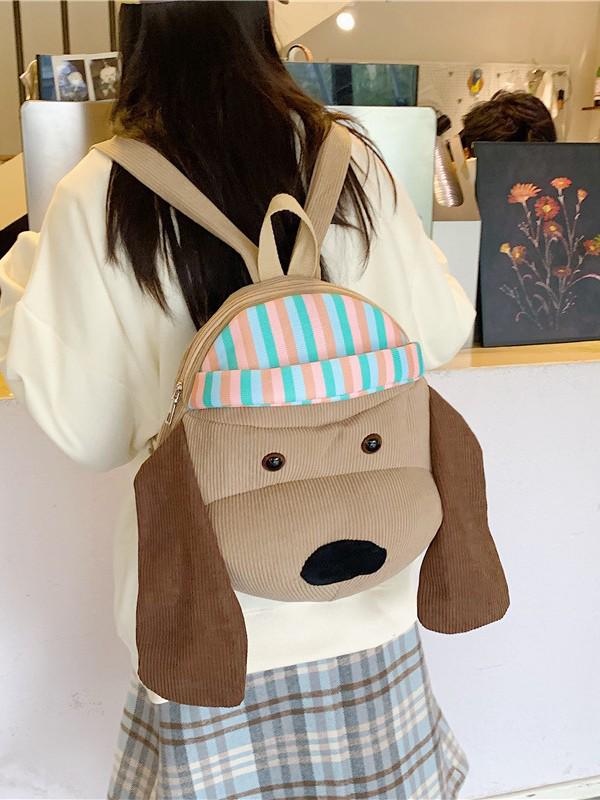 Uroczy plecak podróżny dla dzieci z szczeniaczkiem: Duża pojemność, na podwójne ramię, kreskówkowy prezent urodzinowy