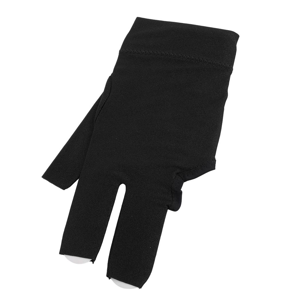 Billiards Pool Gloves Breathable Elastic Anti Slip 3 Fingers Cue Gloves Cue Sports Gloves for Training Black