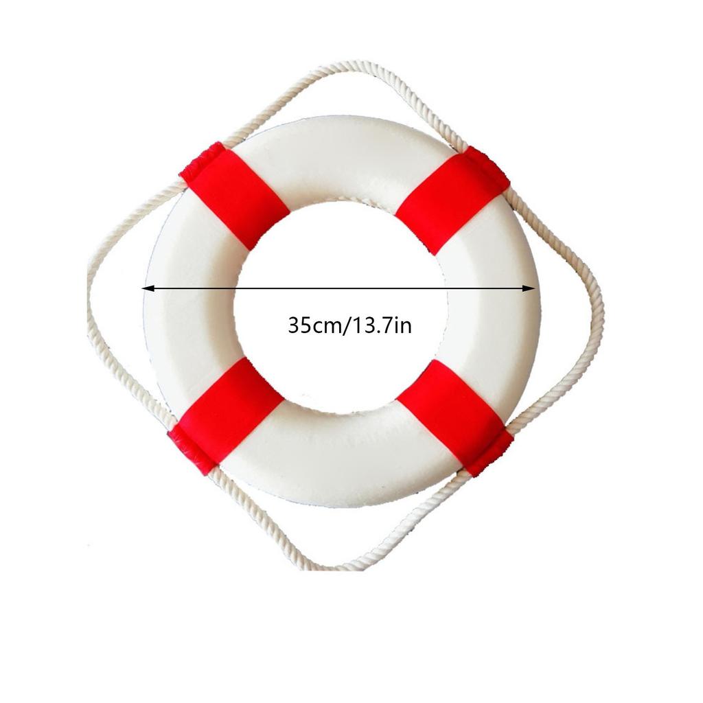Wall Ornament Life Buoy Foam Aboard Nautical Life Lifebuoy Ring Boat Wall Hanging Mediterranean Style Home Decoration