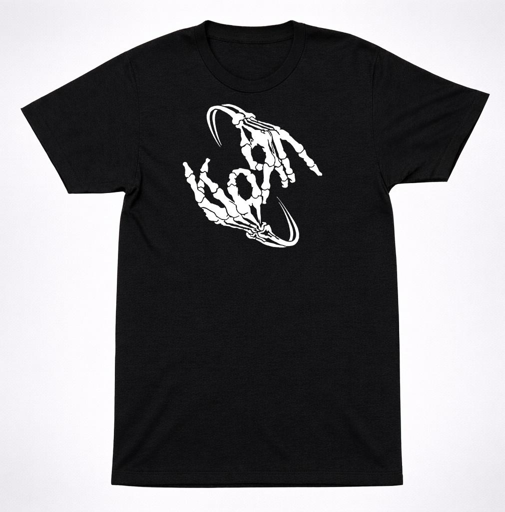 Korn Винтажная футболка с костяными стрелками Черная Графическая футболка Nu Metal Унисекс S разноцветный