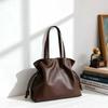 Retro Large-capacity Bag Authentic Leather Women's Simple High-end Commuting Handbag Soft Tote Shoulder