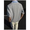 Men's Layered Polo Shirt - Casual Fake Two-Piece Short Sleeve Top