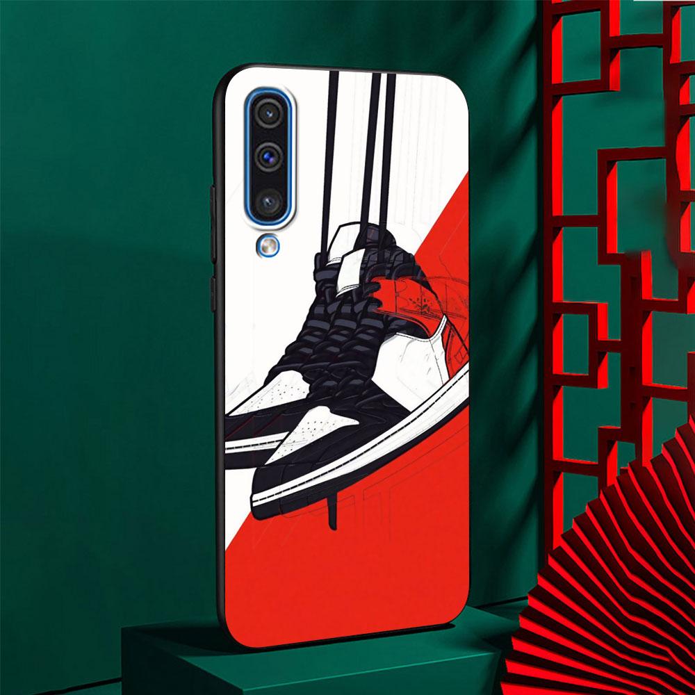 Pouzdro na boty Sneakers pro Samsung Galaxy A50 A50s A40 A20e A20 A30 A30s A70 A70s A10 A10s A20s A11 A21 A42 Černý kryt na telefon