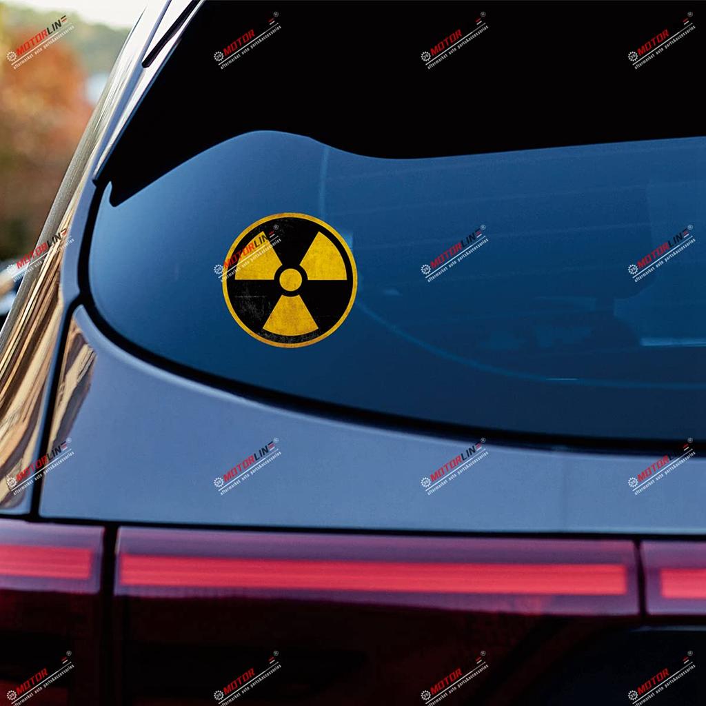 3 Pcs 3" Gloss Nuclear Radiation Radio Active Zombie Decal Sticker Vintage Car Vinyl