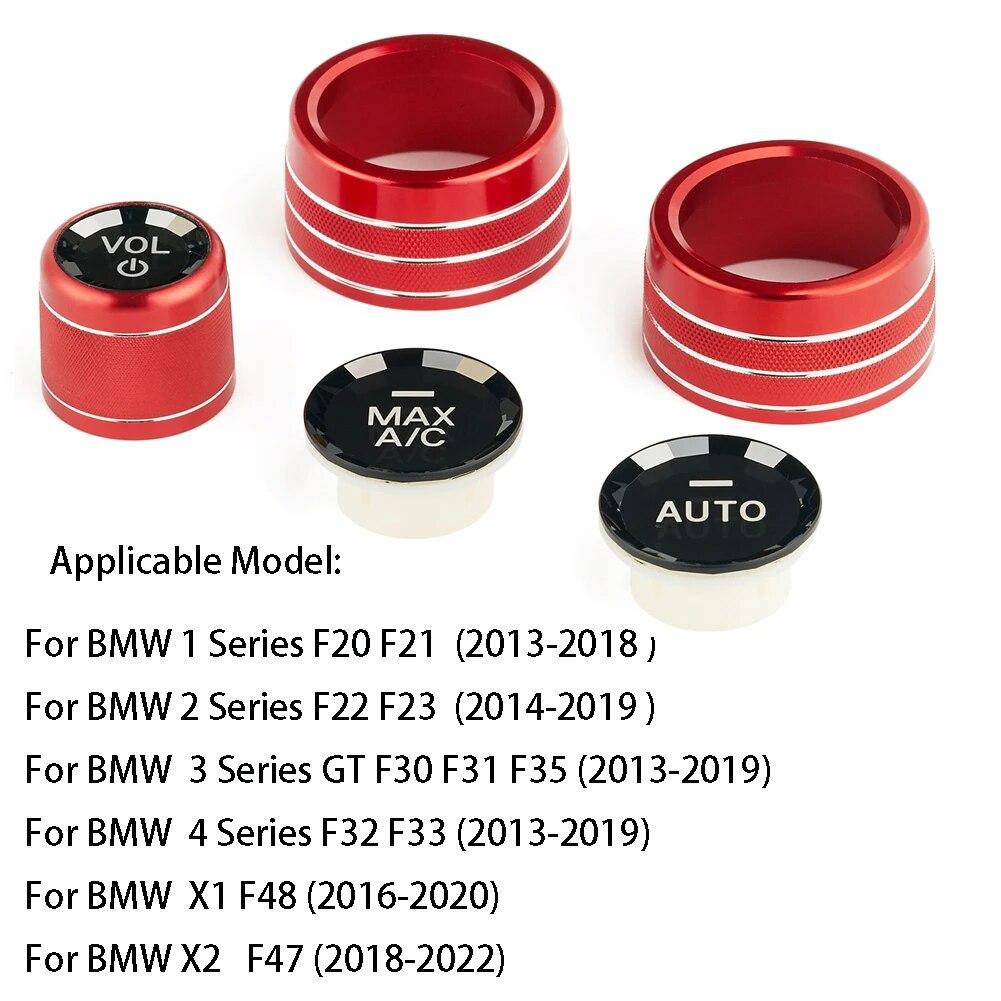 Ручка регулировки громкости автомобиля, кнопка, кольцо, накладка для BMW 1 2 3 4 X1 X2 серии F20 F21 F22 F23 F30 F31 F32 F33 F25 F47 F48 красный