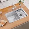 Kitchen Sink - Stainless Steel - 1 Bowl - 68x43x21CM - Antibacterial - Removable Basket