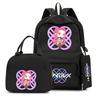 4-teiliges/Set Cartoon Anime K-Pop bedruckter Rucksack mit Federmäppchen Handtasche für Teenager Schüler Junge Mädchen Schultasche Schultasche Große Kapazität Reisetasche