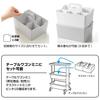 JEJ Astage Storage Box, Desk Tote, Mini Desk Organizer, Clear, Stackable, Made in Japan, 21.5cm Wide x 16.3cm Deep x 14.5cm High, Set of 8