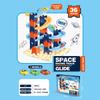 Large Building Blocks Dinosaur Marble Run Toy with Catapult Ball Track Educational STEM Set for Kids