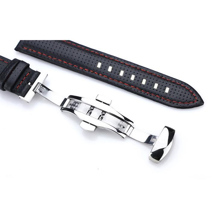 19 mm QUICKSTER-Serie T095417A T095417-Serie Echtleder-Uhrenarmbänder für T095