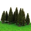 [No-Brand] Set of 15 Cedar Tree Model Trees, 6-10cm Tall, 3 Sizes for Model Trains