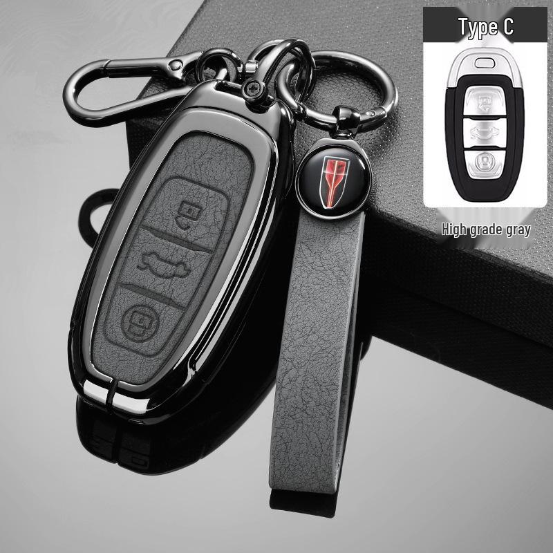 Luxury Metal Key Case for FAW Hongqi H7/Ehs3 - Unisex High-End Car Accessory with Buckle