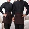 Half-length Short Waist Apron with Pockets Catering Chefs Bar Waiters Uniform