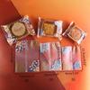 100Pcs Frosted Chrysanthemum Pattern Moon Cake Bags Plastic Cookie Candy Bag Mid-Autumn Festival Mooncake Packaging Bag New