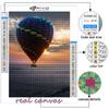 5D DIY Diamond Painting Cross Stitch Hot Air Balloon Diamond Embroidery Mosaic Wall Art Home Decoration